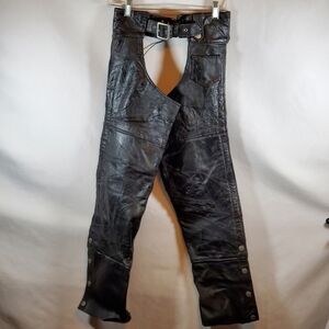 Diamond Plate Buffalo Leather Chaps